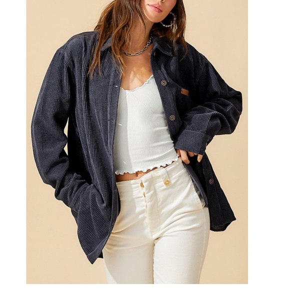 NWT Corduroy Shirt Jacket Shacket - Picture 2 of 3